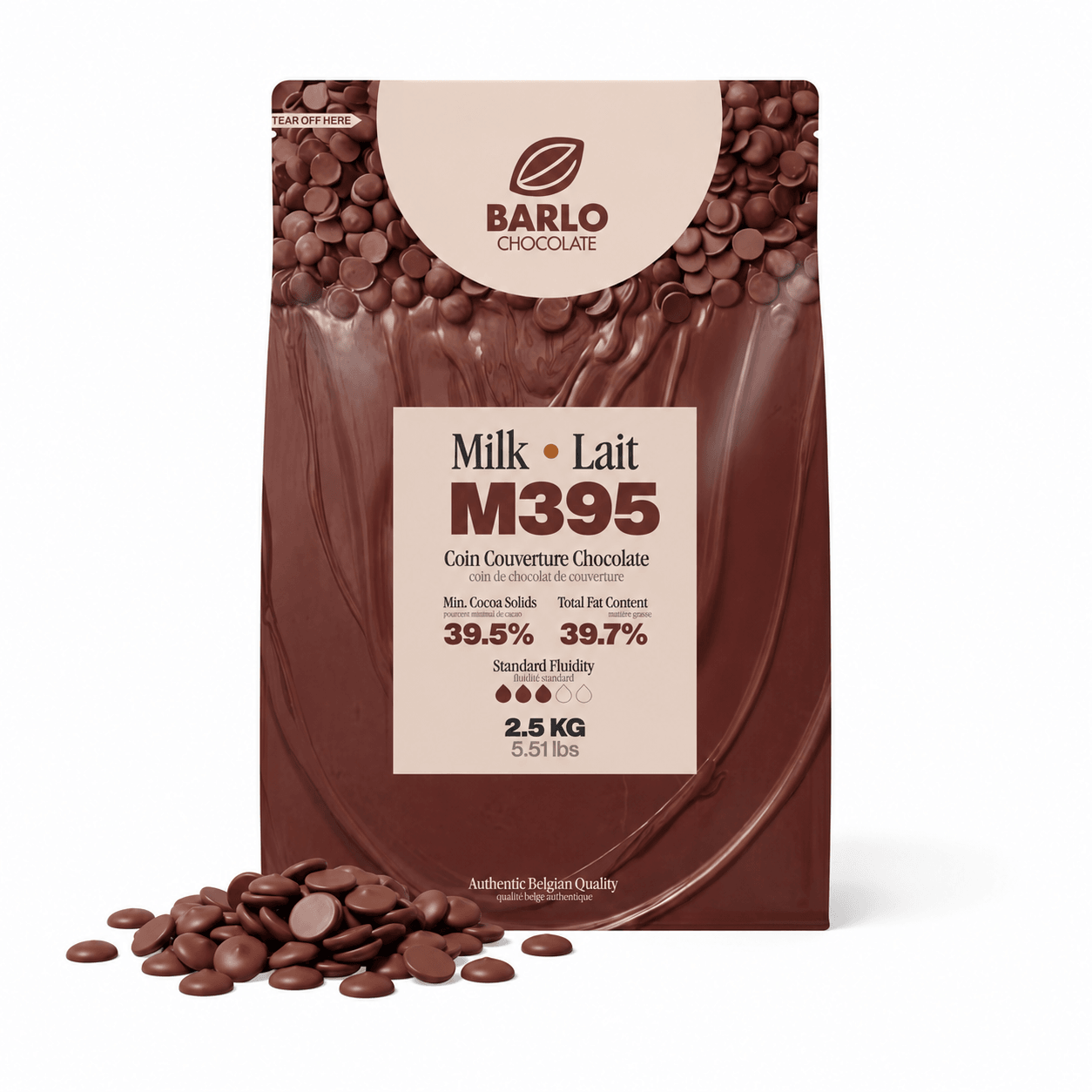M395 Milk Couverture Coin Chocolate 39.5%