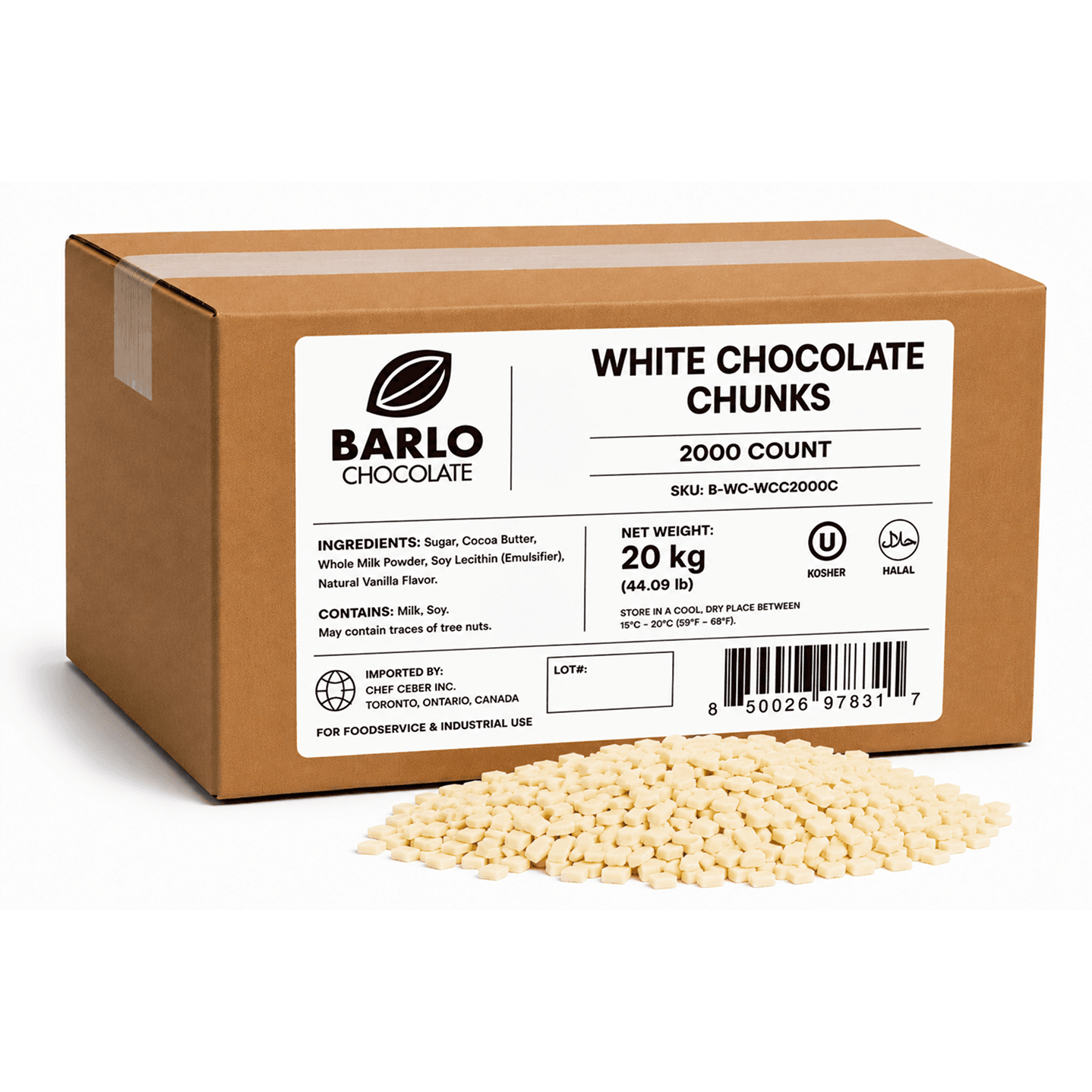 2,000ct White Chocolate Chunks